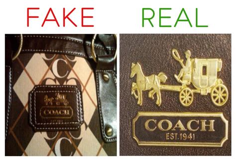 fake vs real coach logo|how to tell if a coach purse is real.